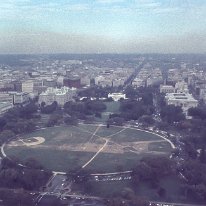 Aerial view of the White House From the top of the Washington Monument, Washington